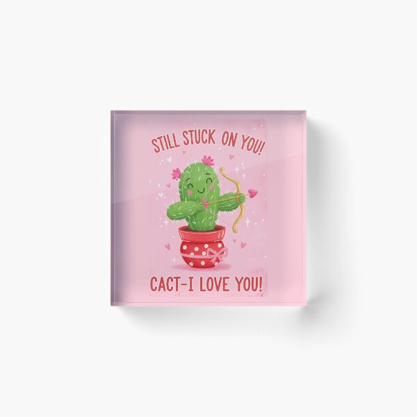 Item preview, Funny Cupid Cactus Valentine Pun Cact-I Love You designed and sold by naughty-raccoon.
