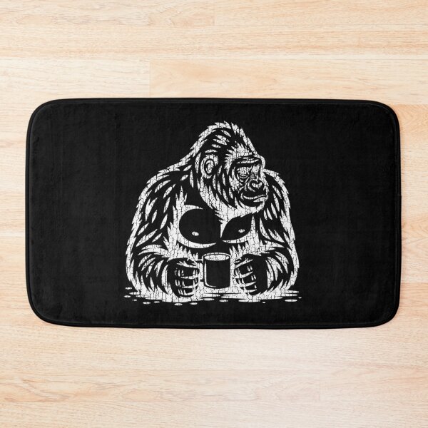 Item preview, Kind Gorilla Coffee Break – Vintage Worn Effect Graphic | Calm Animal Art  designed and sold by paulo silveira.