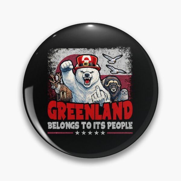 Item preview, Greenland Belongs To Its People – Distressed Flag Statement Graphic designed and sold by PrettyInk.