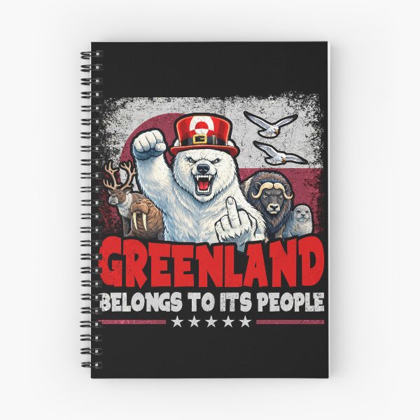 Item preview, Greenland Belongs To Its People – Distressed Flag Statement Graphic designed and sold by PrettyInk.