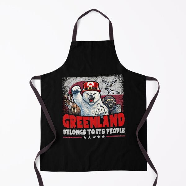 Item preview, Greenland Belongs To Its People – Distressed Flag Statement Graphic designed and sold by PrettyInk.