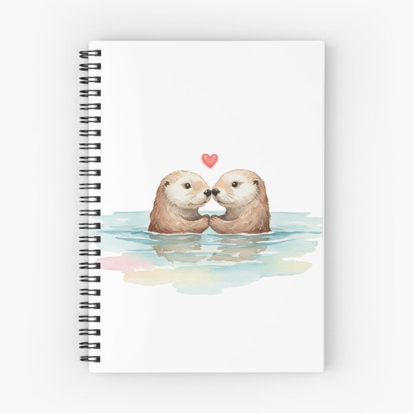 Item preview, Watercolor Otter Sweethearts designed and sold by DisignByPrince.