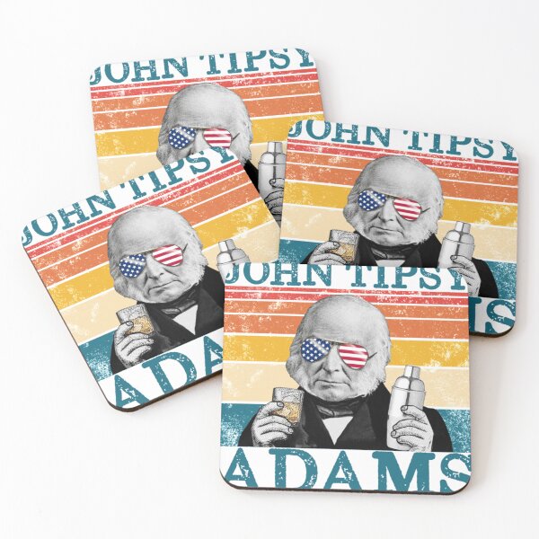 Item preview, Retro John Tipsy Adams Patriotic Illustration Featuring John Quincy Adams Satire designed and sold by BugliSiwes.