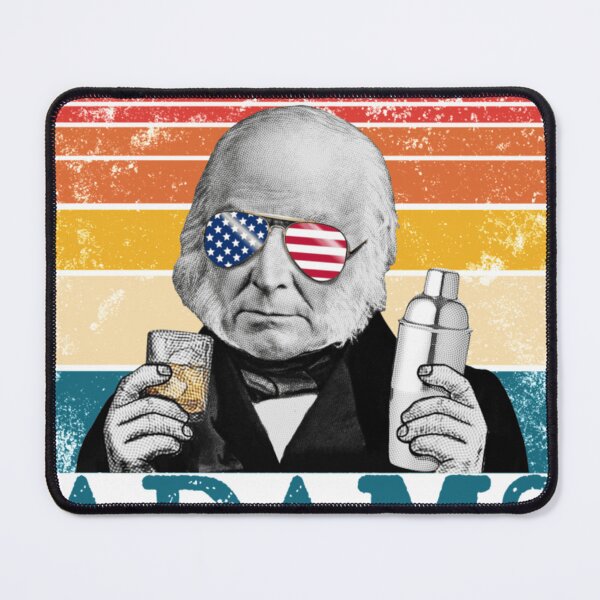 Item preview, Retro John Tipsy Adams Patriotic Illustration Featuring John Quincy Adams Satire designed and sold by BugliSiwes.