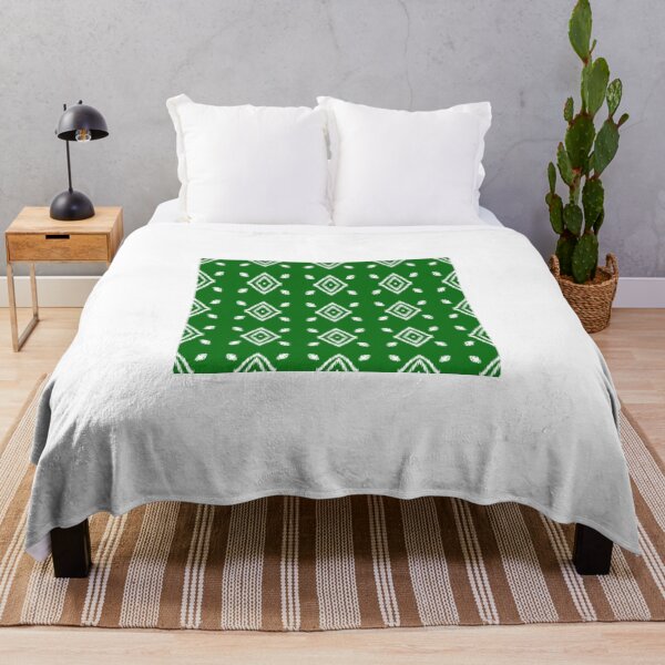 Item preview, Green and White Ikat Seamless Pattern with Geometric Diamond Motifs for Textile and Wallpaper Design designed and sold by Oabnourza012.