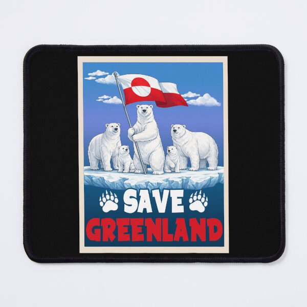 Item preview, Save Greenland Flag Bear Kalaallit Greenlanders designed and sold by MackenzieBin.