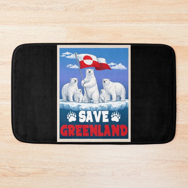 Item preview, Save Greenland Flag Bear Kalaallit Greenlanders designed and sold by MackenzieBin.