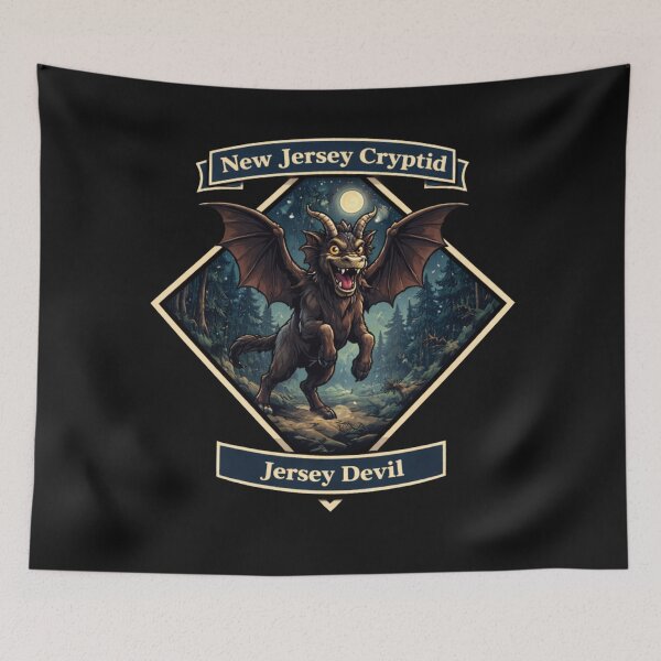 Item preview, New Jersey Cryptid Jersey Devil designed and sold by Planetporridge.