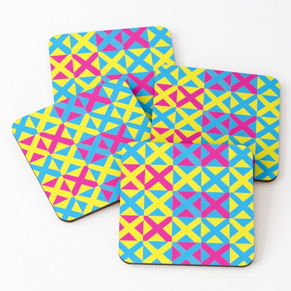 Item preview, Yellow Blue Pink Square Geometric Pattern designed and sold by Nisha Prabhu.