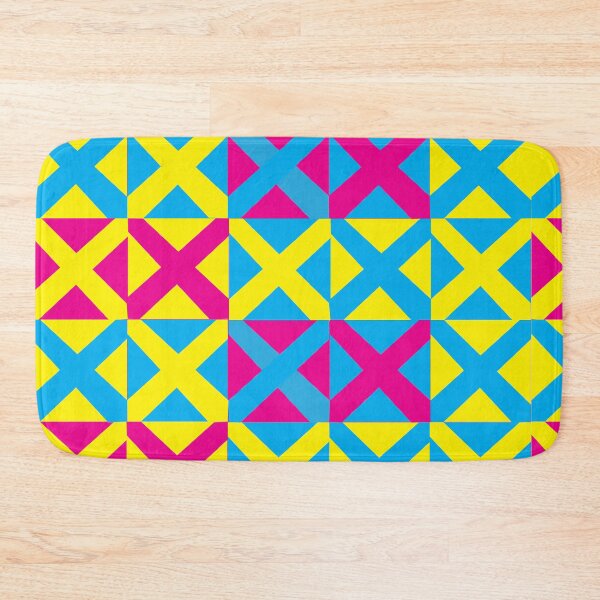 Item preview, Yellow Blue Pink Square Geometric Pattern designed and sold by Nisha Prabhu.