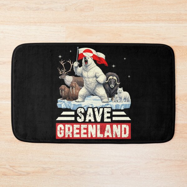 Item preview, Save Greenland Flag Bear Kalaallit Greenlanders designed and sold by MackenzieBin.