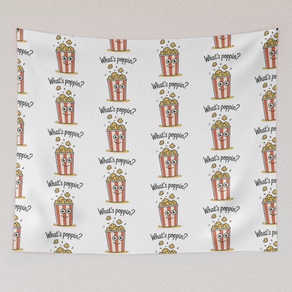 Item preview, What’s Poppin Cute Popcorn Pun Design designed and sold by MonkiFlipp.