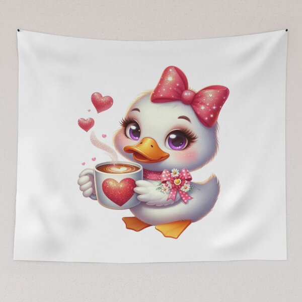 Item preview, Sweet Duck Latte Valentine Design designed and sold by Lulunza.
