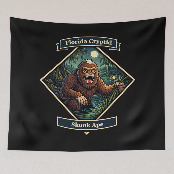 Item preview, Florida Cryptid Skunk Ape designed and sold by Planetporridge.