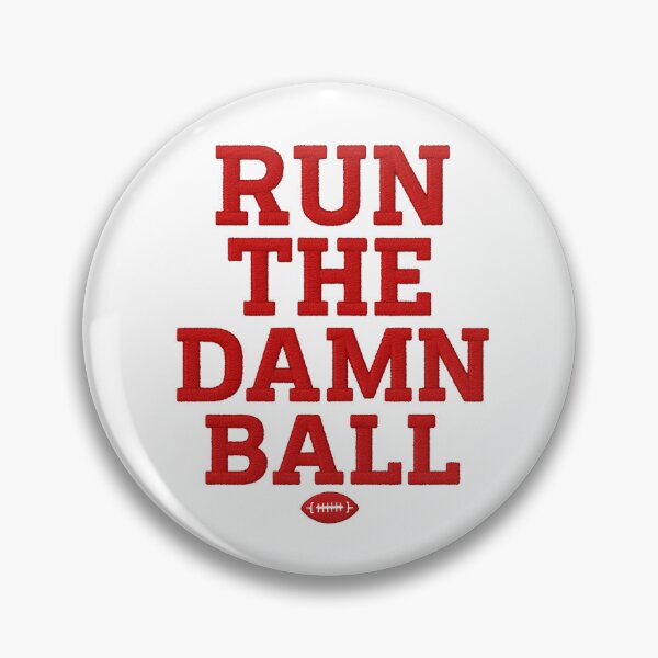Item preview, Run the Damn Ball – Vintage Coach Stitch Style (Red Edition) designed and sold by ClassroomInk.