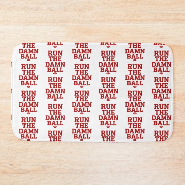 Item preview, Run the Damn Ball – Vintage Coach Stitch Style (Red Edition) designed and sold by ClassroomInk.