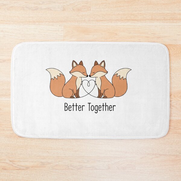 Item preview, Cute Foxes Better Together Heart Illustration designed and sold by HaciPrint.