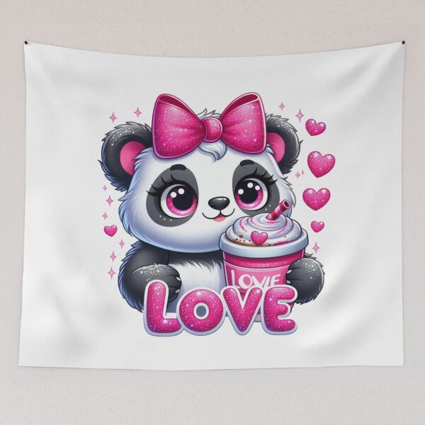 Item preview, Cute Panda Drinking Coffee Valentine Art designed and sold by Lulunza.