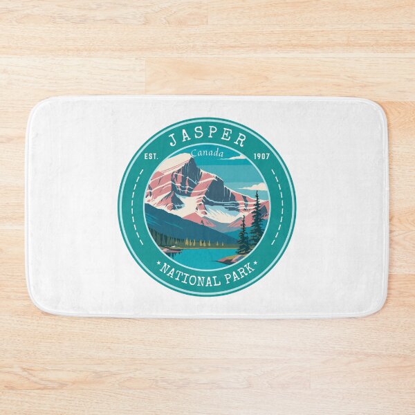 Item preview, Jasper National Park in Alberta, Canada, Vintage Travel Art Circle Emblem designed and sold by MaateoDesign.