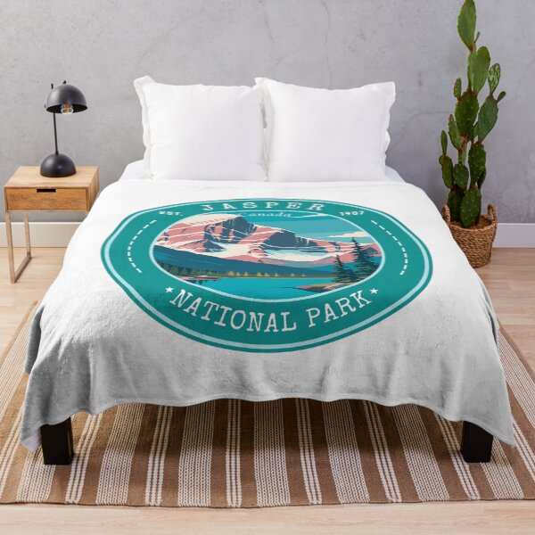 Item preview, Jasper National Park in Alberta, Canada, Vintage Travel Art Circle Emblem designed and sold by MaateoDesign.