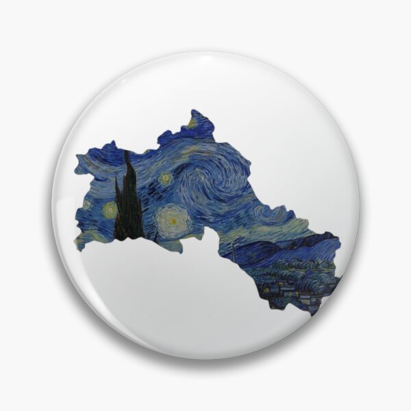 Item preview, Starry Night Kurdistan Map Fine Art designed and sold by EllsLittleStore.