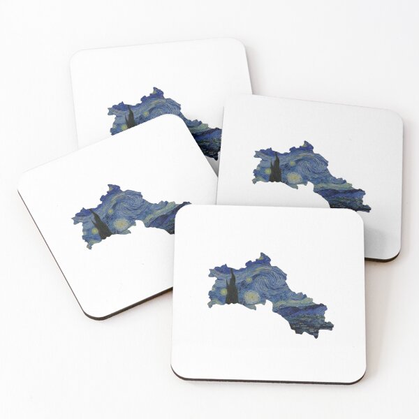 Item preview, Starry Night Kurdistan Map Fine Art designed and sold by EllsLittleStore.