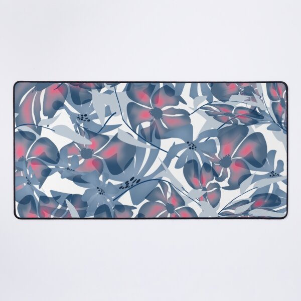 Item preview, Midnight Blossomsfloral design midnight blooms blue and red nature-inspired elegant patterns artistry tranquility modern aesthetics designed and sold by Nature Nblossom.
