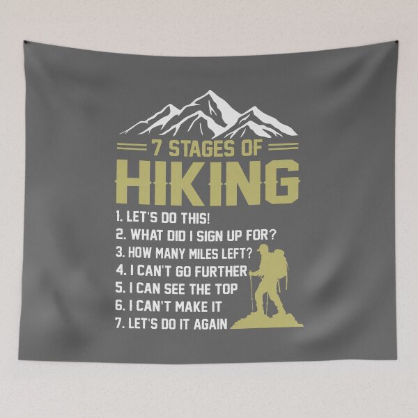 Item preview, 7 Stages of Hiking Hiker Mountain Outdoor Adventure designed and sold by KristineLi.