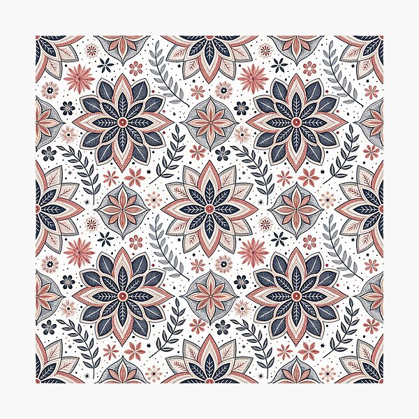 Item preview, Nordic Rosette Party Borders | Scandinavian Folk Design designed and sold by Shuga-Design.