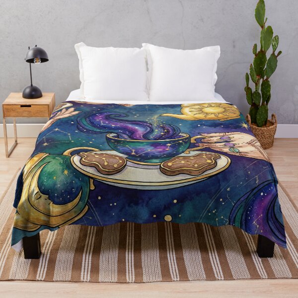 Item preview, Celestial Tea Time Astrology Illustration Pattern designed and sold by SavinMercantile.