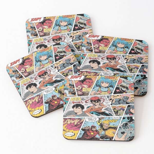 Item preview, Power Up! – Retro Comic Action Collage designed and sold by DreamistStore.