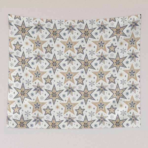 Item preview, Nordic Folk Star Borders | Scandinavian Folk Design designed and sold by Shuga-Design.