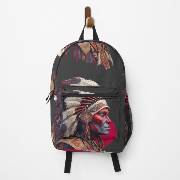 Item preview, Native American Warrior Profile with Feather Headdress designed and sold by AntAntXD.
