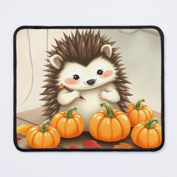 Artikelvorschau, Gemütliche Herbst-Igel-Illustration – Niedliche Kürbiszeit-Kunst entworfen und verkauft von ArmaanArts.