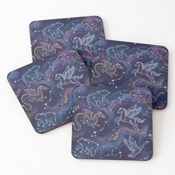 Item preview, Constellation Creatures Celestial Fantasy Illustration Pattern designed and sold by SavinMercantile.