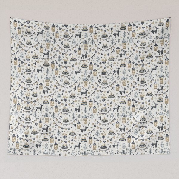 Item preview, Nordic Folk Bloom Borders | Scandinavian Folk Design designed and sold by Shuga-Design.