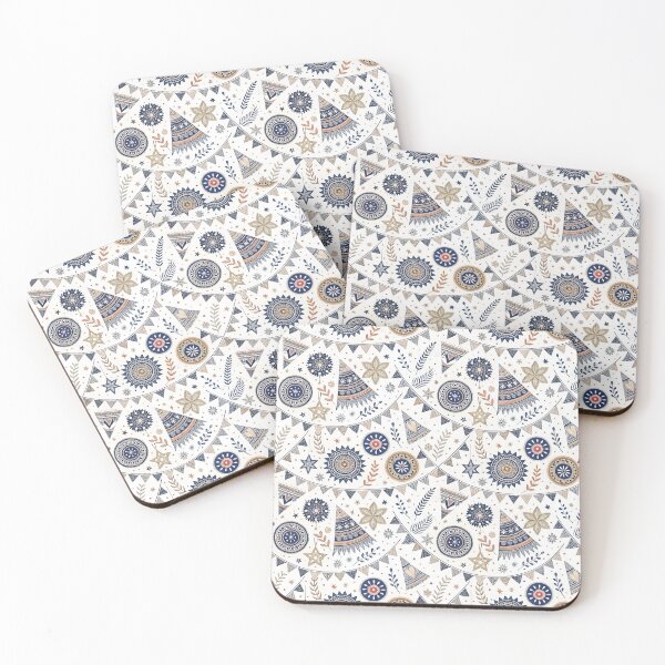 Item preview, Party Folk Borders Mix | Cozy Scandinavian Folk designed and sold by Shuga-Design.