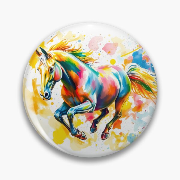 Item preview, Vivid Multicolored Galloping Horse designed and sold by cuprum.