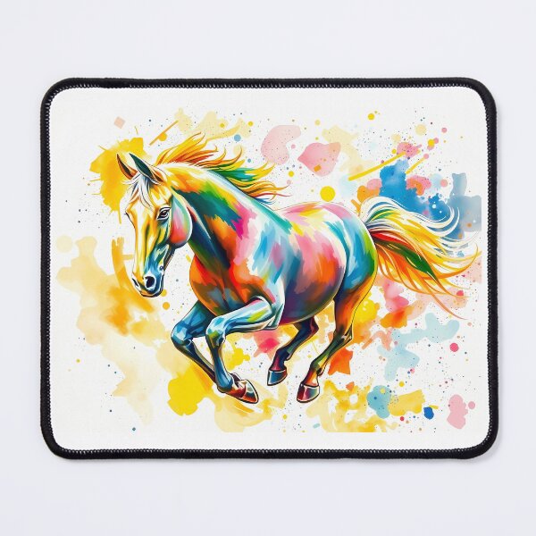 Item preview, Vivid Multicolored Galloping Horse designed and sold by cuprum.