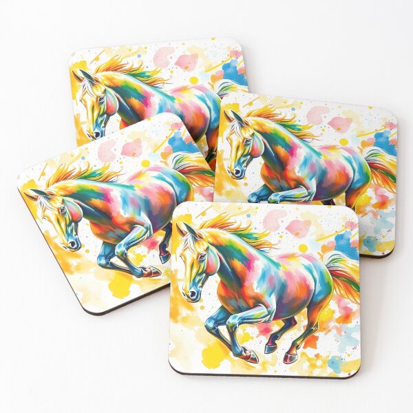 Item preview, Vivid Multicolored Galloping Horse designed and sold by cuprum.