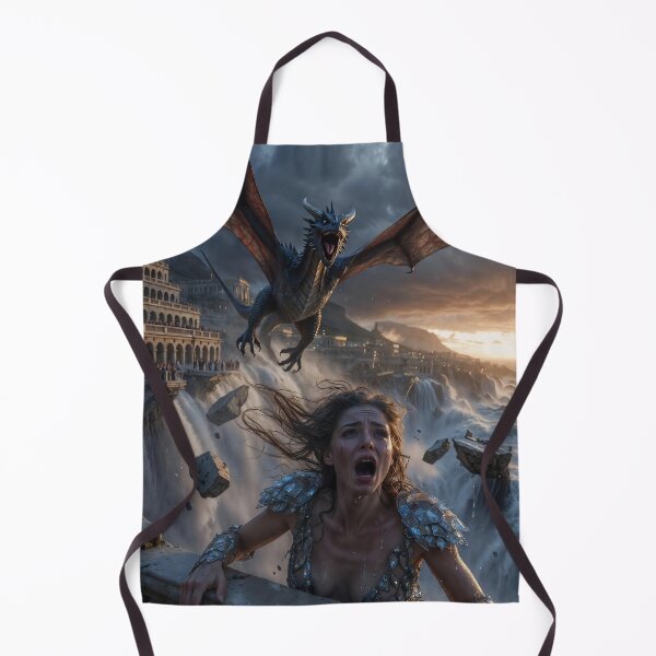 Item preview, Atlantis Edge of Doom – Queen Scream on Collapsing Terrace designed and sold by SunsetAngelsAI.