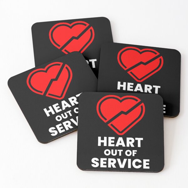 Item preview, Heart Out of Service | Anti-Love Minimalist Typography Design designed and sold by Kewessthetic.