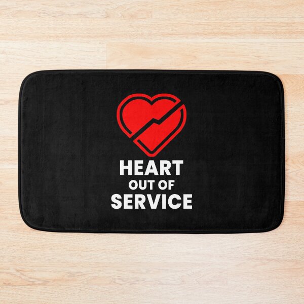 Item preview, Heart Out of Service | Anti-Love Minimalist Typography Design designed and sold by Kewessthetic.