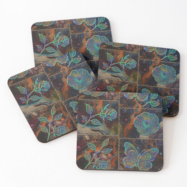 Item preview, Butterfly Patchwork – Artistic Nature Pattern designed and sold by AnnaMagicArt.