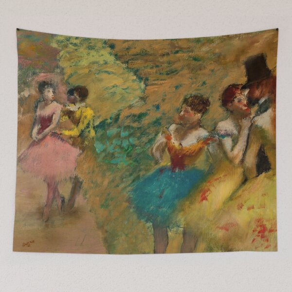 Item preview, Danseuses Les Coulisses De Lopera by Edgar Degas: Impressionist Ballet Poster designed and sold by artofuniverse.