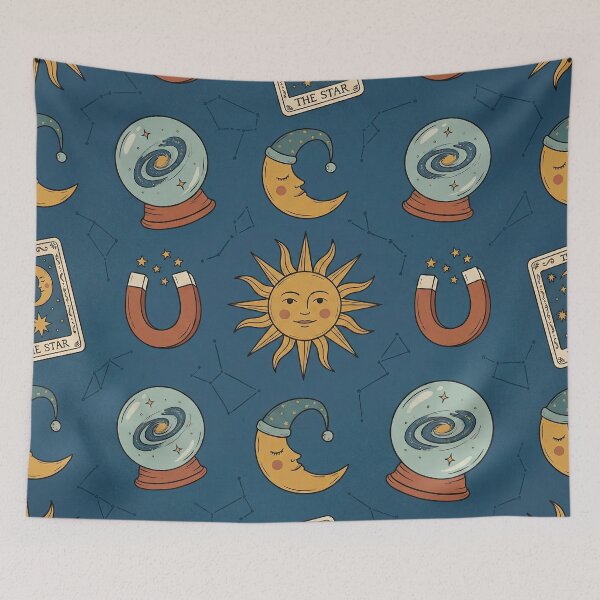 Item preview, Tarot and Celestial Charms Mystical Illustration Pattern designed and sold by SavinMercantile.