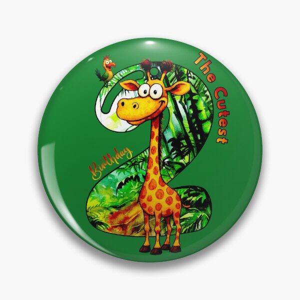 Item preview, Second Birthday - Cute Giraffe, Jungle Design for Kids designed and sold by Doodle-Bloom.