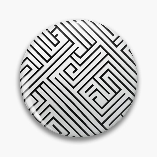 Item preview, Minimalist Black and White Maze Line Pattern designed and sold by Funnyboy88.