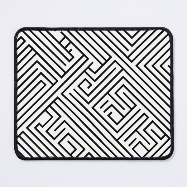 Item preview, Minimalist Black and White Maze Line Pattern designed and sold by Funnyboy88.