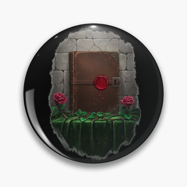 Item preview, Leather Bound Spellbook with Red Wax Seal and Roses – Dark Gothic Romance Art designed and sold by DarkRomanceMom.